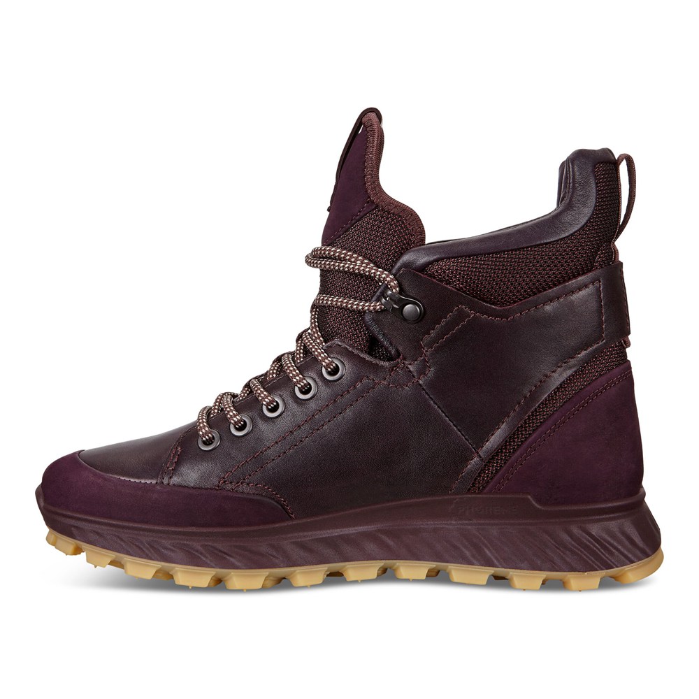 ECCO Womens Boots Burgundy - Exostrike Shinebright - IDH-189632